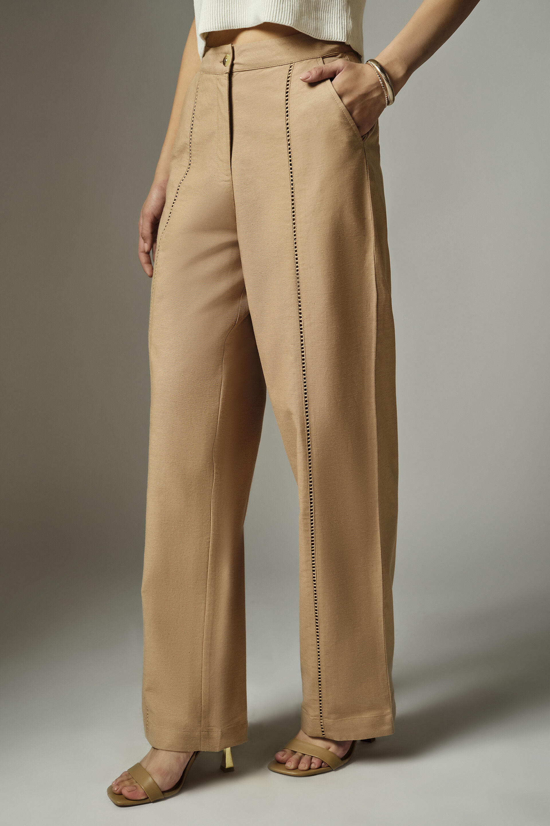 Tan Trousers, Brown, image 3